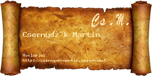 Csernyák Martin névjegykártya